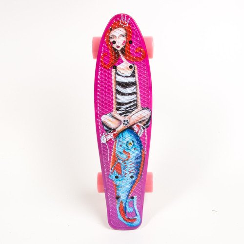 Fish skateboards Art Fish Girl / White / Summer Pink