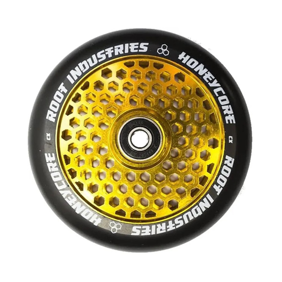 Koła do Hulajnogi Root Industries Honeycore Black Pro Scooter Wheels 2-Pack Gold Rush Złoty 120 mm (2 szt.)