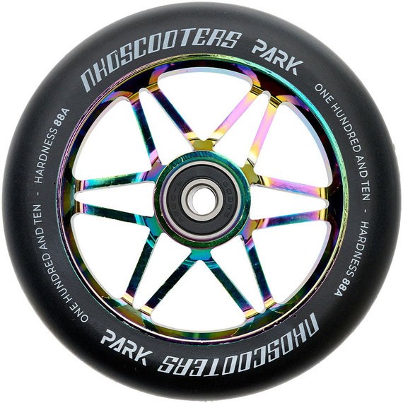 Koła do Hulajnogi NKD Park Stunt Scooter Wheels Czarno-Tęczowy 110 mm