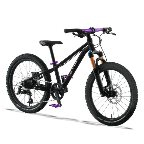 Superlekki rower dla dzieci KUbikes 20S DISC Czarno-Fioletowy