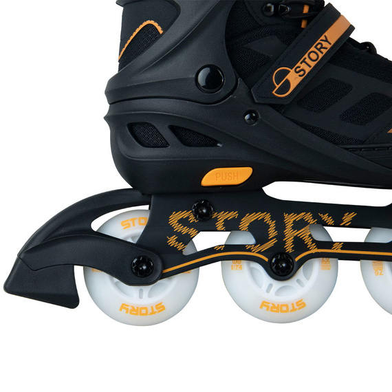 Rolki regulowane Story Fusion Adjustable Inline Skates Pomarańczowy LED