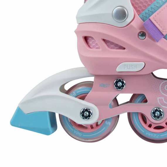 Rolki regulowane Story Spike Adjustable Inline Skates Niebiesko-Różowy
