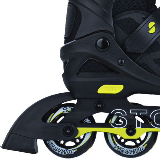 Rolki regulowane Story Midnight Adjustable Inline Skates Czarno-Żółty