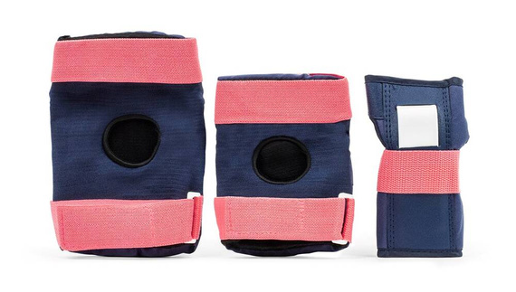 Ochraniacze REKD Heavy Duty Triple Pad Set Niebiesko-Różowe