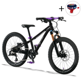 Superlekki rower dla dzieci KUbikes 20S DISC Czarno-Fioletowy