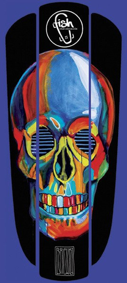 Vlepka Fish Skateboards Skull Black