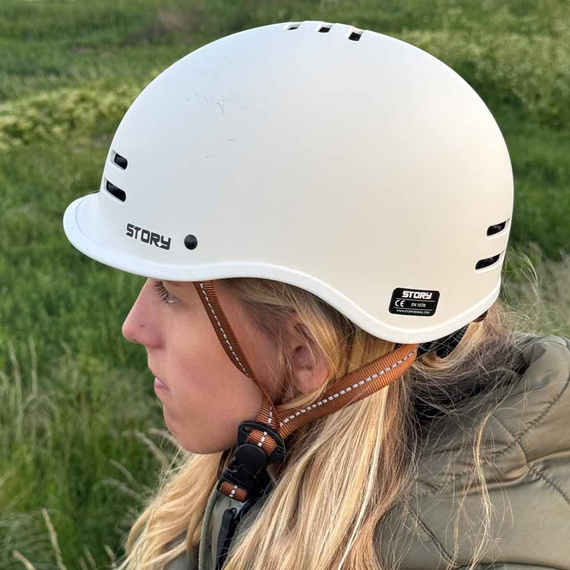Kask Story Retro Certified Helmet Biały