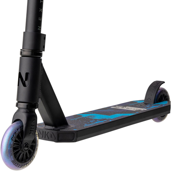 Hulajnoga Wyczynowa Aluminiowa Lekka dla młodych riderów NKD Next Generation Czarno-Niebieski wys. 79,4 cm