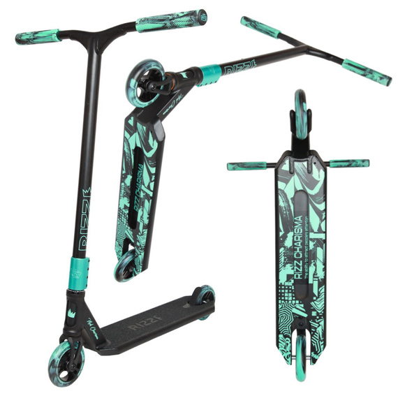 Hulajnoga Wyczynowa NKD RIZZ Stunt Scooter Miętowo-Czarny 81 cm