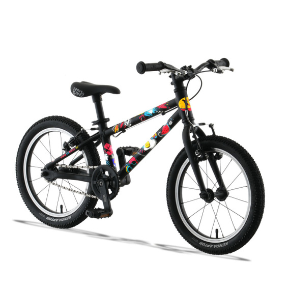 Superlekki rower dla dzieci KUbikes 16L Czarny Komiks