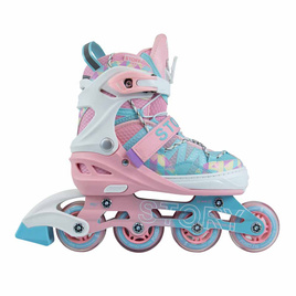 Rolki regulowane Story Spike Adjustable Inline Skates Niebiesko-Różowy