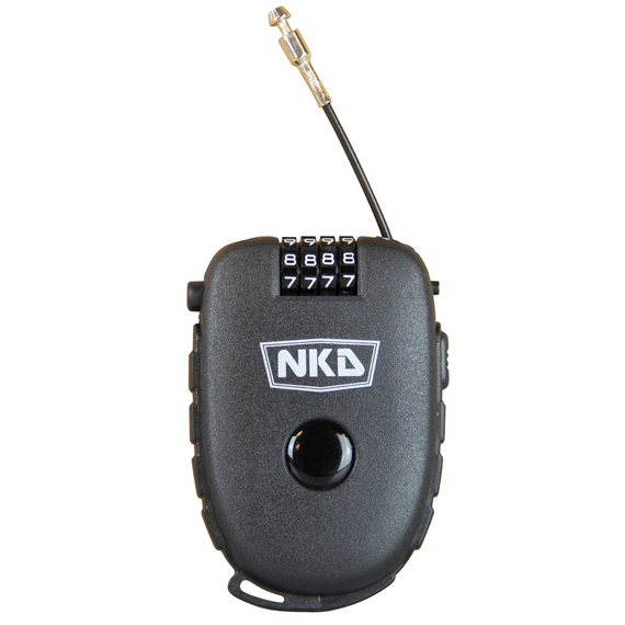 Zamek Szyfrowy Zabezpieczenie do hulajnogi deskorolki longboardu NKD SportsLock Pro Czarny 75 cm