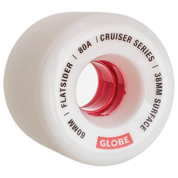 Kółka do deskorolki GLOBE Flatsider Cruiser Wheels Biały/Czerwony 60 mm 