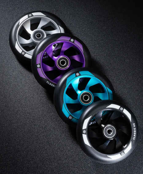 Koło do Hulajnogi Union Classic V2 Pro Scooter Wheel Czarno-Turkusowy Metaliczny 110 mm