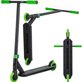 Hulajnoga Wyczynowa Aluminiowa Lekka dla młodych riderów NKD Next Generation Zielono-Czarny wys. 79,4 cm