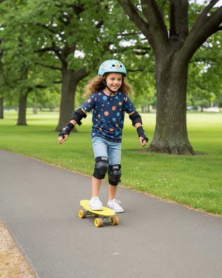 Zestaw ochraniaczy dla dzieci CORE Kids Protection Junior Skate Triple Pad Set Czarny 