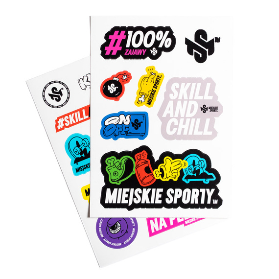 Zestaw naklejek Miejskie Sporty Sticker Pack Arkusz A4 - 2 szt. (Wersja A i B)