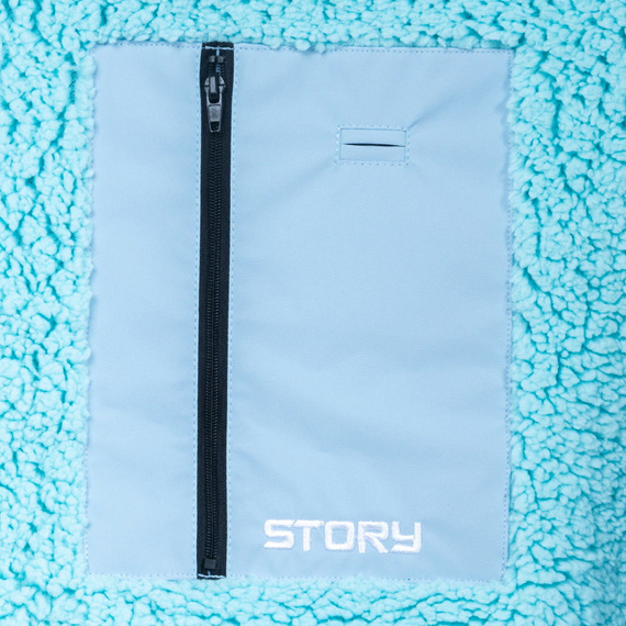 Poncho Ponczo Kurtka Story Change Robe Baby Blue Jasnoniebieski