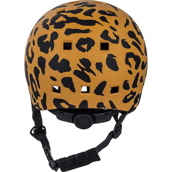 Kask Na Deskorolkę Hulajnogę NKX Brain Saver Leopard Czarno-Brązowy