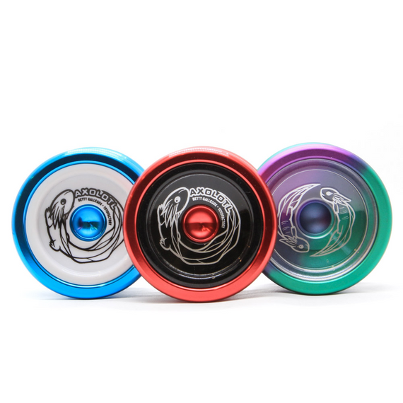 Yoyo dla zaawansowanych YoYoFactory Axolotl Metal Zielono-Fioletowy Splash 