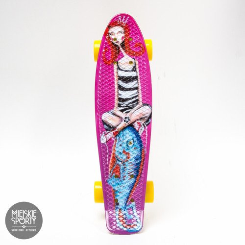 Fish skateboards 2015 Art Fish Girl / Silver / Yellow