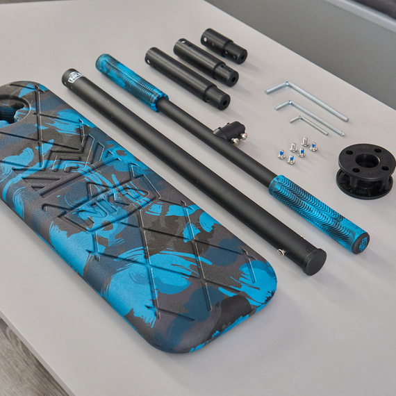 Hulajnoga wyczynowa na trampolinę NKD PRO 7.5" Trampoline Scooter Czarno-Niebieski Army wys. 60-90 cm