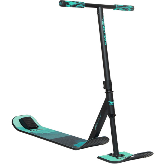Hulajnoga Wyczynowa na śnieg NKD SNOW Stunt Scooter Czarno-Miętowy wys. 82 - 92 cm