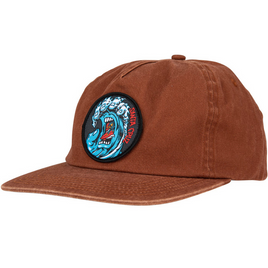 Czapka z daszkiem Santa Cruz Screaming Wave Snapback Brązowy z efektem sprania