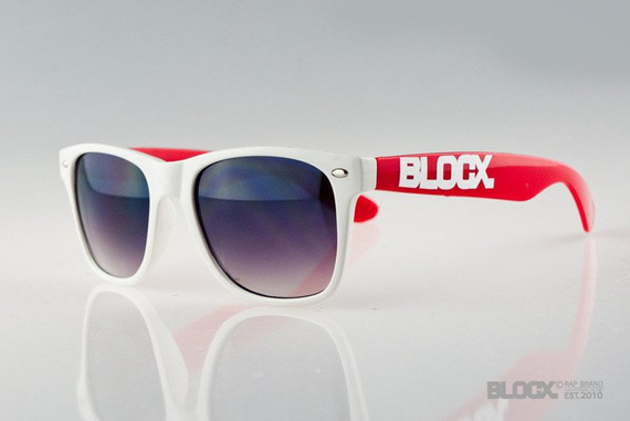 OKULARY  BLOCX WHITE X RED