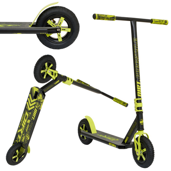 Terenowa Hulajnoga Wyczynowa Story Dirt Freestyle Scooter Czarno-Żółty 89,9 cm