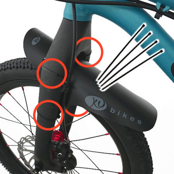 Błotniki do rowerów KUbikes DISC z hamulcami tarczowymi KUbikes Mudguards Czarny