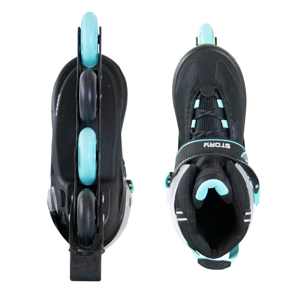 Rolki regulowane Story Motion Adjustable Inline Skates Czarno-Niebieski 