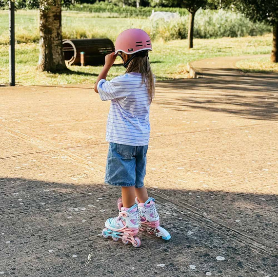 Rolki regulowane Story Spike Adjustable Inline Skates Niebiesko-Różowy