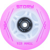 Świecące kółka z łożyskami do rolek Story Inline Skates Wheels Różowy LED 64 mm (8 szt.)