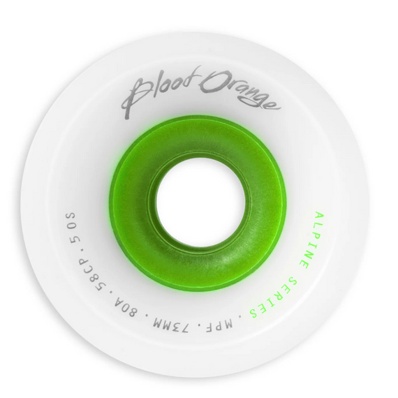 Koła Blood Orange Alpine Series Wheels Biało-Zielony 73 mm 80A