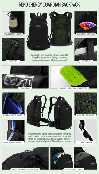 Plecak REKD Energy Guardian Czarny 18 L
