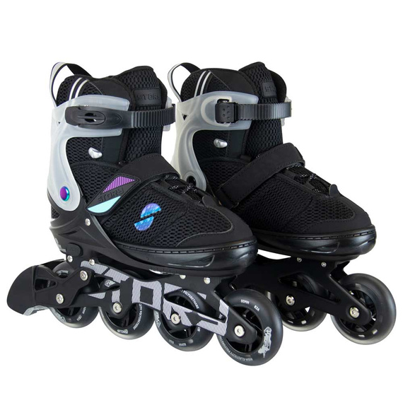 Rolki regulowane Story Motion Adjustable Inline Skates Czarno-Transparentny