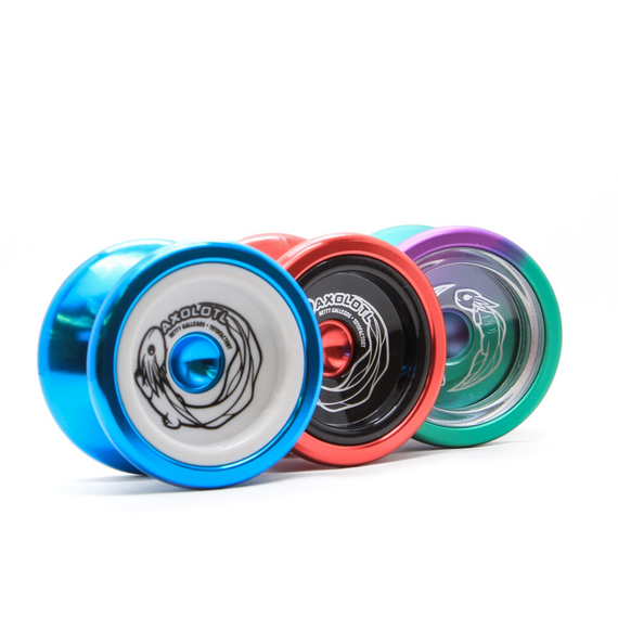 Yoyo dla zaawansowanych YoYoFactory Axolotl Metal Zielono-Fioletowy Splash 