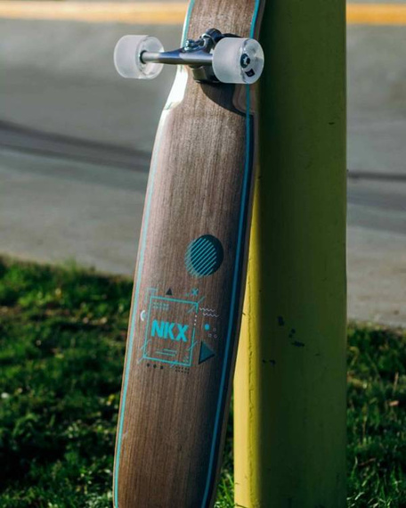 Longboard do dancingu NKX Geometric Walnut Green 117 cm