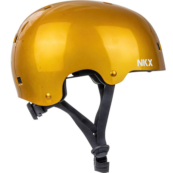 Kask Na Deskorolkę Hulajnogę NKX Brain Saver Błyszczący Złoty 