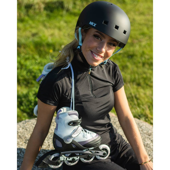 Kask Na Deskorolkę Hulajnogę NKX Brain Saver Czarno-Niebieski 