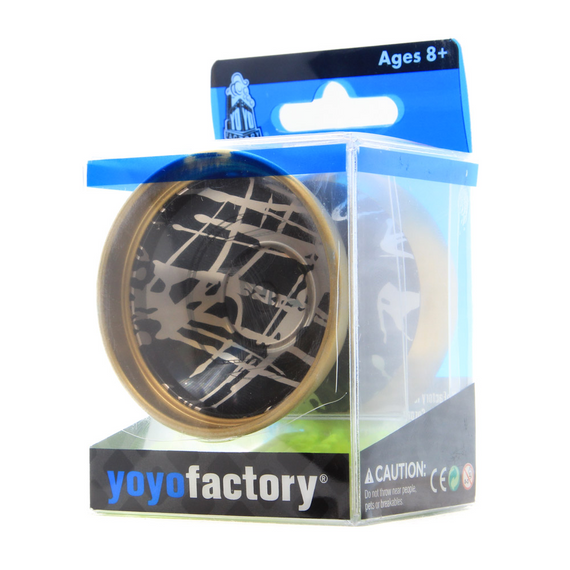 Yoyo Metalowe dla Zaawansowanych YoYoFactory MOZ 7075 – Toya Kobayashi Signature Czarno-Srebrny Splash