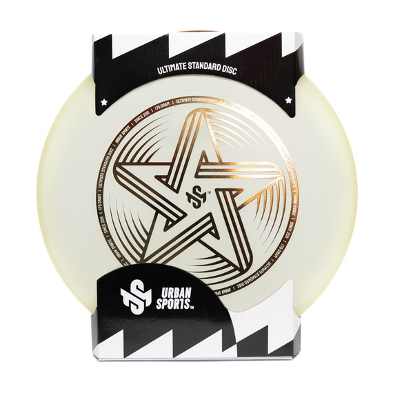 Frisbee Ultimate dysk do rzucania Miejskie Sporty Gold Star Glow (świecące) 175g