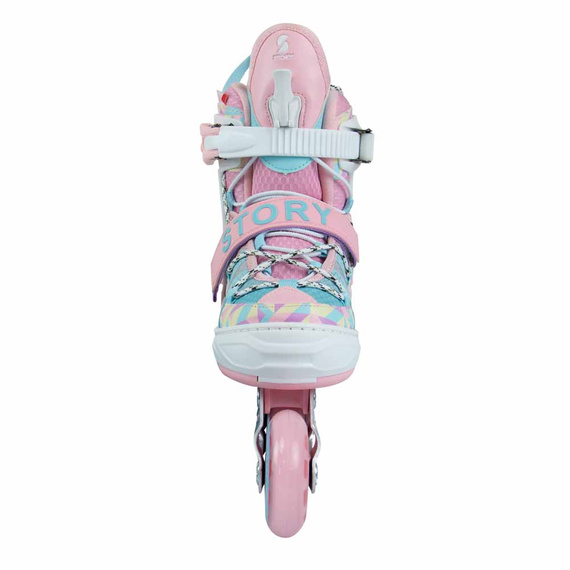 Rolki regulowane Story Spike Adjustable Inline Skates Niebiesko-Różowy
