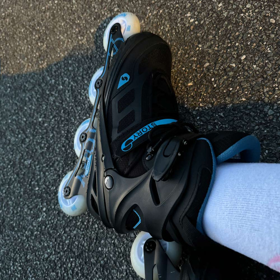 Rolki regulowane Story Fusion Adjustable Inline Skates Niebieski LED