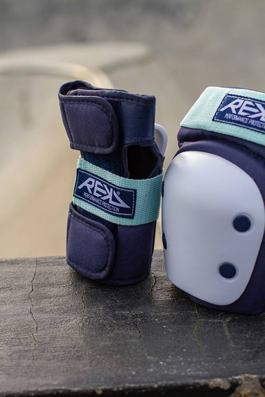 Ochraniacze REKD Heavy Duty Triple Pad Set L Niebiesko Miętowe