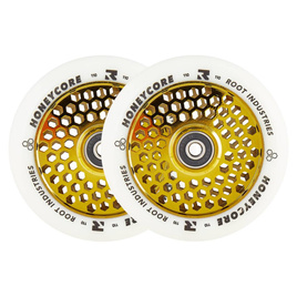 Koła do Hulajnogi Root Industries Honeycore White Pro Scooter Wheels 2-Pack Gold Rush Złoty 110 mm (2 szt.)