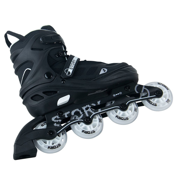 Rolki regulowane Story Fusion Adjustable Inline Skates Czarno-Biały