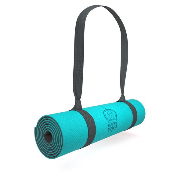 Mata do Jogi Happy Yogi TPE 6mm ECO Antypoślizgowa Turkus