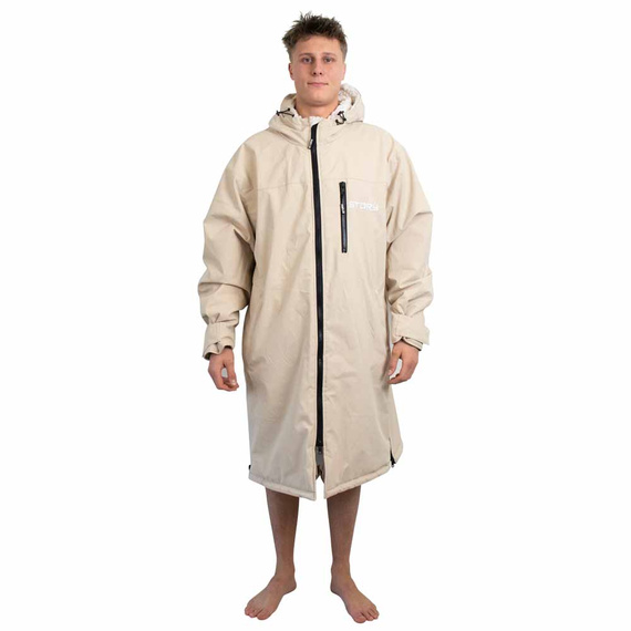 Poncho Ponczo Kurtka Story Change Robe Kremowy